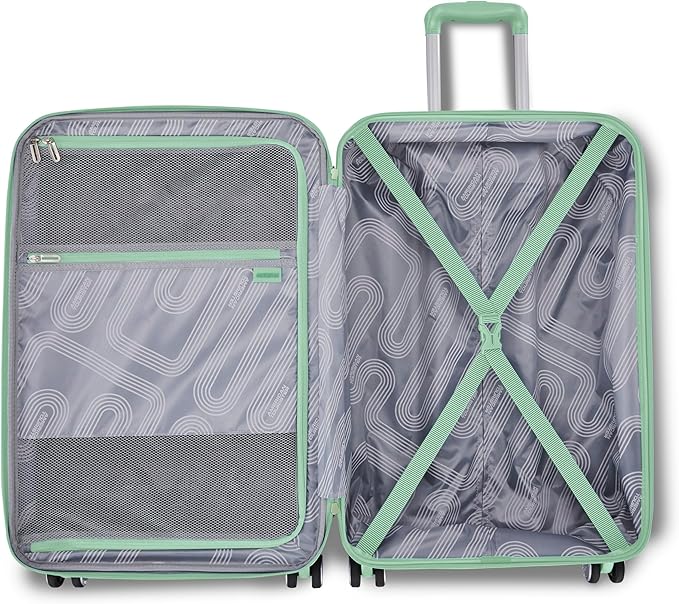 American Tourister Stratum 3.0 Large 28-Inch Spinner, Airline Approved, Durable Hardside Luggage, Expands 1.5", RightHeight™ Adjustable Handle, Surrel Green