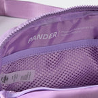 Pander Two Way Zipper Fanny Pack Nylon Everywhere Belt Bag for Women, Water Repellent Waist Packs, Crossbody Bags with Adjustable Strap (Light Purple).