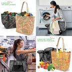 KALIDI Beach Nylon Mesh Tote Bag, Casual Tote Bag Hobo Women Foldable MAX 23L Shoulder Bag For Beach Picnic Vacation