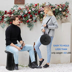 Upgraded XXL Collapsible Stool with Thick Cushion H 20.1" D 13", 1000Lbs Max Weight, Wider & Taller Pop Up Heavy Duty Portable Retractable Foldable Stool or Travel Foot Rest, Camping & Outdoors