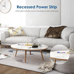 Recessed Power Strip with 30W USB C,Ultra Thin Flat Plug Power Strip,2 Outlets 4 USB Ports,Furniture Flush Mount Desk Outlet,Recessed Outlet for Side Table/Sofa Table,6ft Cord (White)