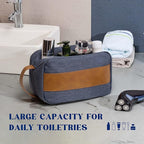 Vorspack Toiletry Bag for Men - Water Resistant Travel Bag for Toiletries, Lightweight Hygiene Bag for Bathroom, Travel Essentials, Gifts - Blue