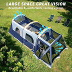 UNP Camping Tent 8 Person Waterproof Big Tunnel Tent with Screen Porch,Family Outdoor Large Tents for Camping 20' x 9' x 80in(H)