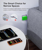 Fast Charger Block, GaN 6 Port USB C Charging Station Hub Cube, 100W Multiport Type C Wall Charger Power Strip Plug with PD 3.0+QC for iPhone 16 Pro Max 15 14 13 12 11 XR XS 8 7, Samsung, iPad, Table