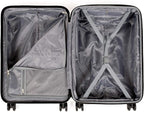 NONSTOP NEW YORK Luggage Expandable Spinner Wheels hard side shell Travel Suitcase Lightweight, TSA Lock, Double USB Port (Teal, Carry-On 20-Inch)