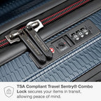Traveler's Choice Maxporter II Polycarbonate Hardside Trunk with Spinner Wheels, Navy, 28-Inch Medium Trunk