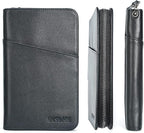 Polare Full Grain Leather Passport Holder Cover Case for Men and Women RFID Blocking Family Travel Wallet Holds 6 Passports
