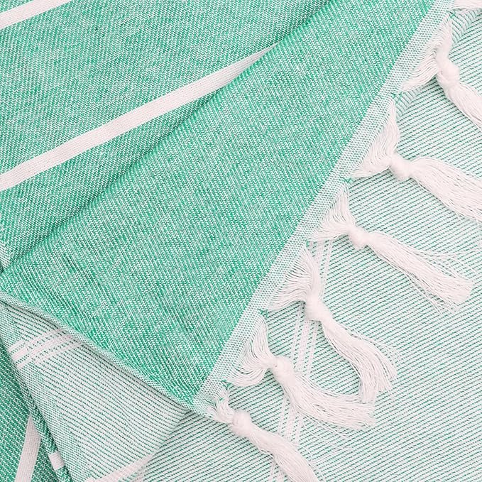 Eliamo Turkish Beach Towel Set of 6 Beach Towels Cotton Quick Dry Sand Free 36 x 71 inch Turkish Towel Oversized Lightweight Beach Towels Teal