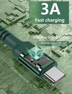 USB to USB C Cable Fast Charging 3FT, 2Pack USB A to USB C Charger Cord, Upgraded Extra Durable Braided USBC Cable Compatible with iPhone 17 16 15 Pro Max,Samsung Galaxy S10 S9 Plus and More -Green