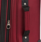 SwissGear Sion Softside Expandable Luggage – Carry-On Suitcase with 360 Degree Wheels & Retractable Handle – 21 Inch, Perfect for 1-3 Night Trips – Burgundy