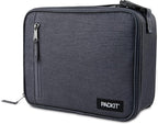 PackIt(R) Freezable Classic Lunch Box, City Charcoal, Built with EcoFreeze(R) Technology, Collapsible, Reusable, Zip Closure With Front Pocket and Buckle Handle, For Work Lunch