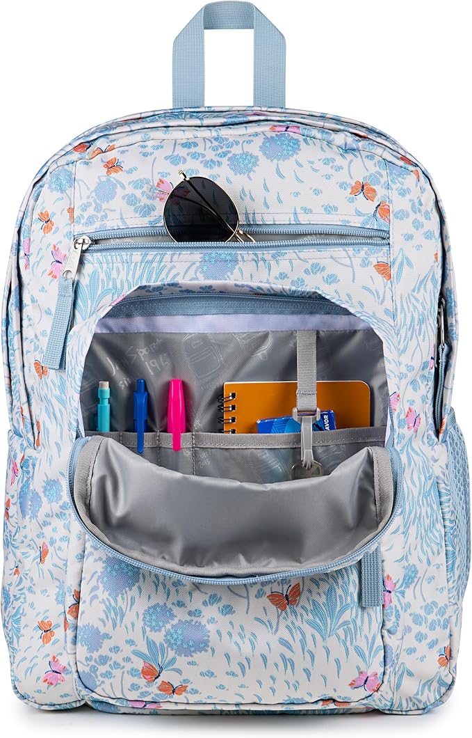 JanSport Laptop Backpack - Computer Bag with 2 Compartments, Ergonomic Shoulder Straps, 15” Laptop Sleeve, Haul Handle - Fluttering Fields