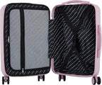 French Connection St. Martin Carry-On Luggage with Cup Holder/USB Ports, Pink A Boo
