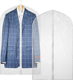 Handy Laundry Clear Vinyl Garment Bag - Protect Your Clothing While Traveling & Dust Free While Hanging in Your Closet. Ideal for Coats, Suits, Dresses or Gowns - Set of 2 (24 X 42 Inches)