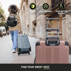 Kenneth Cole REACTION Out of Bounds Lightweight Hardshell 4-Wheel Spinner Luggage, Rose Gold, 3-Piece Set (20", 24", & 28")