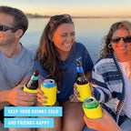 Blank Beer Can Coolers Sleeves (30-Pack) Soft Insulated Beer Can Coolies - HTV Friendly Plain Koolies in Bulk for Beer Cans & Bottles - Coolie Blanks for Vinyl Projects & Wedding Favors (Yellow)