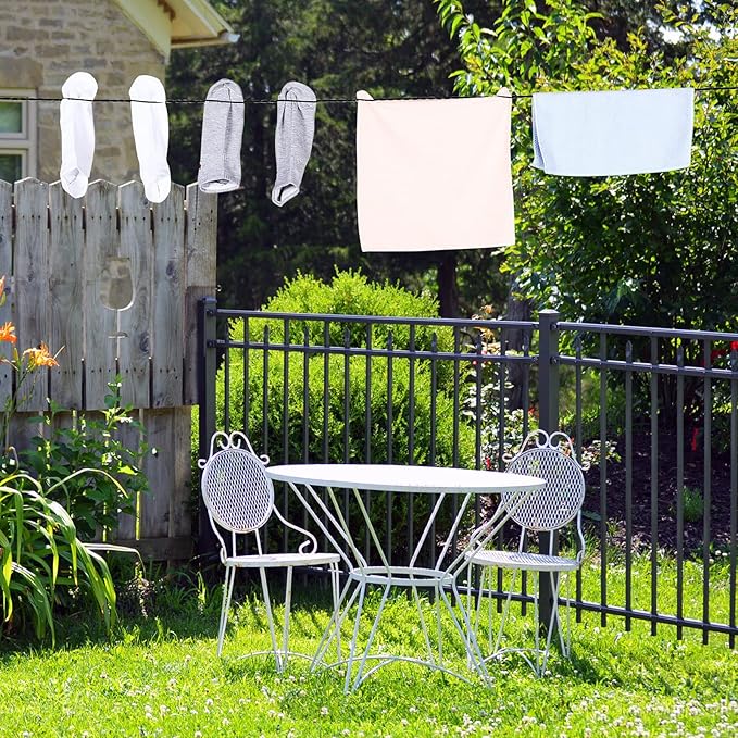 2 Pieces Travel Clothesline Portable Retractable Clothesline with Hooks and Suction Cups Camping Accessories Cruise Essentials for Outdoor and Indoor Use (Black, Blue)