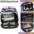Gym Duffle Bag Backpack with Shoe Compartment,4 ways Travel Backpack for Women and Men,Multi-Functional Weekender bag with Waterproof Layer&Laptop Compartment for Fitness, Travel,Camping