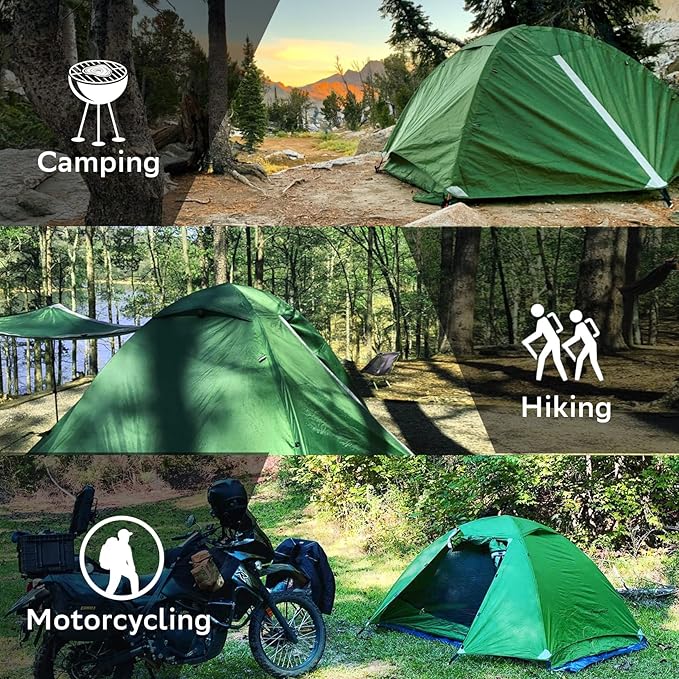 Clostnature Lightweight Backpacking Tent - 1/1.5/2/3/4/6 Person Ultralight Waterproof Camping Tent, 3 Season Large Size Easy Setup Tent for Family, Outdoor, Hiking and Mountaineering