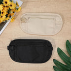 2 Pcs Travel Money Belt for Women,Hidden Money Pouch for Travel,Undercover Anti-Theft Travels Moneys Belt Under Clothes for Cash Cards Passport Keys Mobile Phone for Men Women