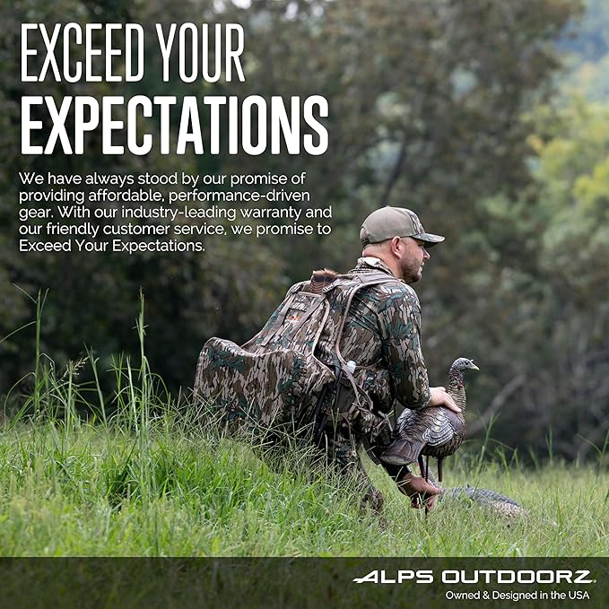 ALPS OutdoorZ Tri-Leg Stool Mossy Oak Original Bottomland Folding Hunting Stool with Steel Frame, 600D Polyester Fabric, Compact Packable Design & Carry Strap for Turkey Hunting & Camping