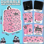 Minecraft Backpack for Boys Kids Teens Adjustable Straps Front Pocket Daypack Backpacks for Sports Gym School Gamer Gifts (Pink)