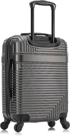InUSA RESILIENCE Luggage with Spinner Wheels | Durable Lightweight Hardshell Spacious Travel Bag with Handle and Trolley | 20-Inch Carry On Small Luggage | Charcoal