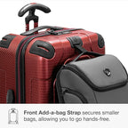 Traveler's Choice Maxporter II Polycarbonate Hardside Trunk with Spinner Wheels, Red, 28-Inch Medium Trunk