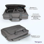 Targus Classic Slim Laptop Bag - Ergonomic Briefcase and Messenger Bag - Spacious Foam Padded for Laptops and Under