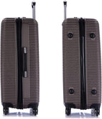 InUSA ROYAL Hardside Spinner Luggage with Ergonomic Handles | Spacious Travel Suitcase with Four Spinner Wheels and Studs | 24 Inch Medium Hardside Spinner Luggage | Brown