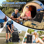 QLAYA 30W Portable Solar Charger,Foldable Solar Panel with High Efficiency,Ultra-Lightweight Outdoor Solar Panel for Camping,Hiking,RV,Compatible with Most Power Stations (DC/USB-C/USB-A Outputs)
