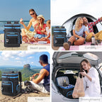 Hulongo Large Waterproof Insulated Cooler Backpack for Men & Women, Leak Proof Cooler Backpack for Camping, Beach, Fishing, Picnic, Travel, Outdoor, 30L, 48Cans