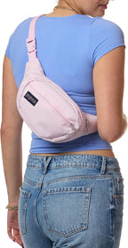 JanSport Fifth Avenue Fanny Pack Crossbody Bags for Women, Men - Stylish, Durable Waist Bag with Adjustable Belt, Main Zippered Pocket, Quick Stash Pocket - Travel Essentials - Black