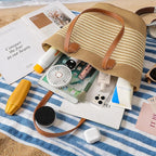 Beach Bags for Women, Summer Straw Beach Bag Straw Purse Shoulder Handbags Large Beach Tote for Summer Vacation