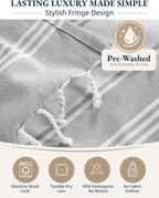 LANE LINEN Turkish Beach Towels Set of 4 - Oversized Beach Towel 39"x71", Durable Sand Proof Towel, Absorbent & Quick Dry, Perfect for Pool or Travel – Alloy