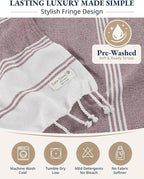 LANE LINEN Beach Towels for Women, 2 Pack Large Beach Towels Oversized, Pre-Washed, No-Shrink Sand Free, Quick Dry, Lightweight Travel Towel, Soft Beach Bath Towel, 39"x71" - Fired Brick