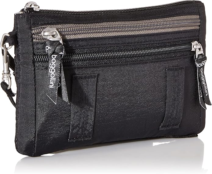 Baggallini Anti-theft RFID Currency Organizer 8"x4.25" Travel Accessory Passport Holder Money Belt Wallet w/Card Slots