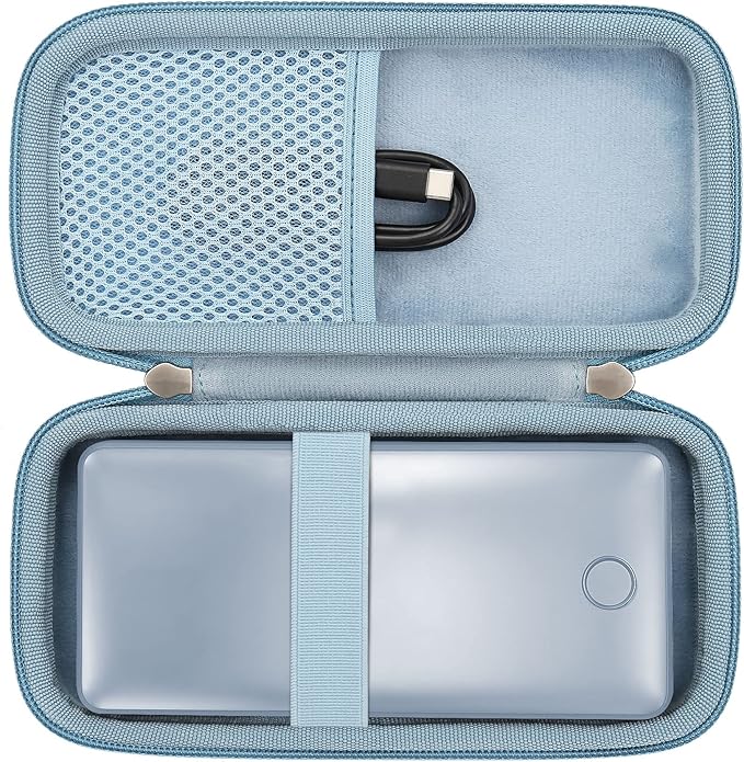 khanka Hard Travel Case for Anker 325/535 Power Bank PowerCore 20K Portable Charger 20000mAh, Case Only (Blue)