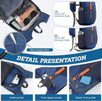 BECOJADDE 15L Small Hiking Backpack for Men Women Foldable Packable Back Pack Ultralight Hiking Daypack for Travel Camping Outdoor, Navy Blue