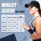 Wallet Sleeve, Wallet Wristband - Anti-Pickpocket -RFID Anti-theft - Lightweight -Perfect for Travel, Running, Hiking,3 Pack