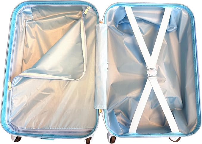 Fast Forward Kids Licensed Hard-Side 21” Spinner Luggage Lightweight Carry-On Suitcase (Bluey)
