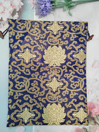 Ouyatoyu 3pcs Embroidered Silk Flower Design Jacquard Travel Bag, Laundry Bags Shoe Bags, Lingerie Bags Underwear Bags for Travel Storage for Men Women Washable Cloth Shoe Bags