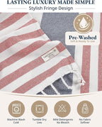 LANE LINEN Beach Towels 6 Pack, Bulk Beach Towels Oversized, Pool Towels for Adults, Pre-Washed, Sand Free Beach Towel, Fast Drying Beach Towel, 39"x71" - Diamond Multi Stripe