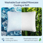 Small Cooling Memory Foam Travel Pillows for Airplanes Sleeping, Compressible Camping Pillow, Mini Adjustable Shredded Foam Bed Pillow for Medium Firm Neck Knee Lumbar Support, Ideal Car, Backpacking