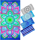 Oversized Terry Beach Towel 36 x 72 in Soft Extra Large Big Pool Swim Towels for Adults XL Clearance Big Travel Blanket Cruise Vacation Accessories Essentials Lounge Chair Cover Purple Floral