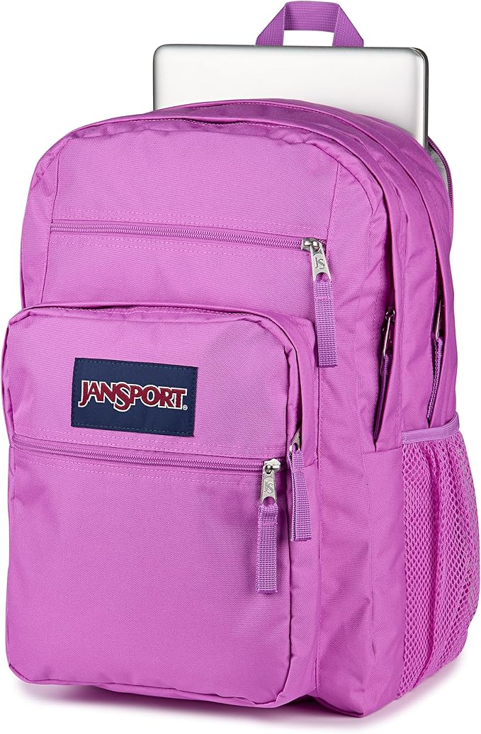 JanSport Laptop Backpack - Computer Bag with 2 Compartments, Ergonomic Shoulder Straps, 15” Laptop Sleeve, Haul Handle - Digital Fuchsia