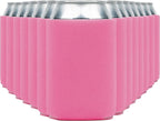 Blank Beer Can Coolers Sleeves (30-Pack) Soft Insulated Beer Can Coolies - HTV Friendly Plain Koolies in Bulk for Beer Cans & Bottles - Coolie Blanks for Vinyl Projects & Wedding Favors (Hot Pink)