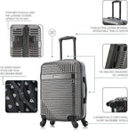 InUSA RESILIENCE Luggage with Spinner Wheels | Durable Lightweight Hardshell Spacious Travel Bag with Handle and Trolley | 20-Inch Carry On Small Luggage | Charcoal