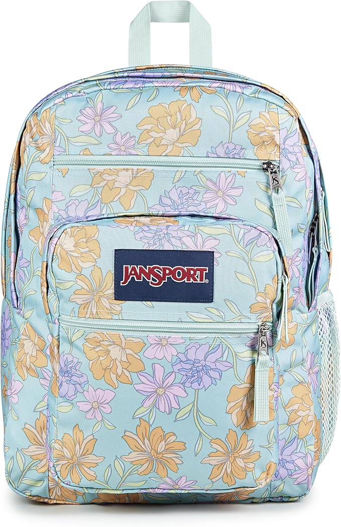JanSport Laptop Backpack - Computer Bag with 2 Compartments, Ergonomic Shoulder Straps, 15” Laptop Sleeve, Haul Handle - Faded Floral Fresh Mint