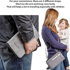 Valante Premium Family Travel Document Organizer Capacious RFID Passport Holder Wallet (Large, gray)